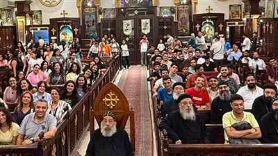 الأنبا رافائيل يترأس لقاء لجنة الشباب الجامعي بكنائس وسط القاهرة