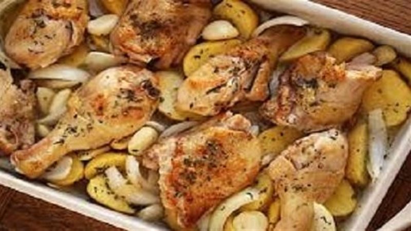البطاطس البيضاء بالفراخ،