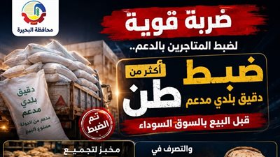 ضبط مخبز لتجميعه 145 بطاقة تموينية وتصرفه فى 5000 رغيف بلدى بالبحيرة 