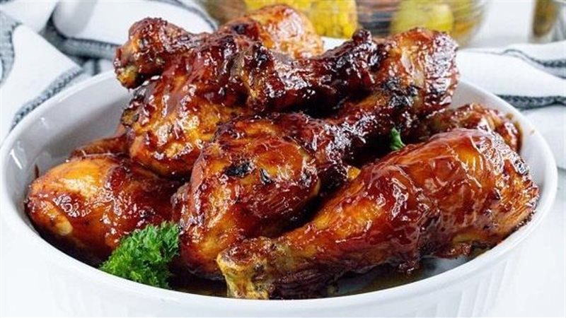 دبابيس الدجاج المشوية