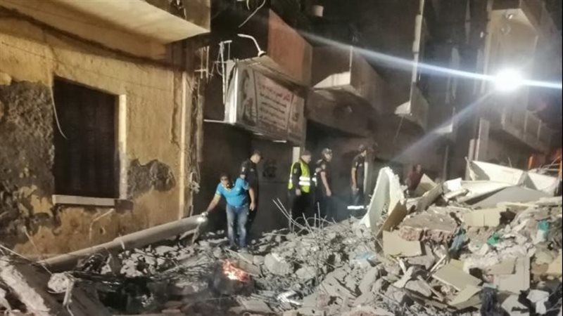 انهيار جزئي لعقار