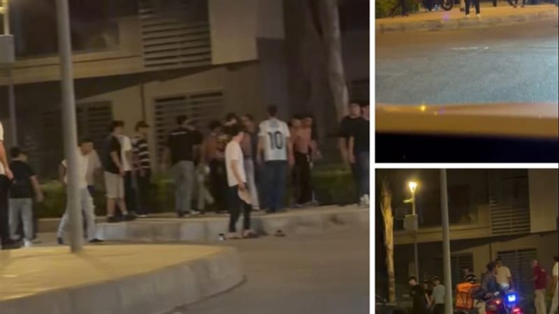 مشاجرة أمام كافيه