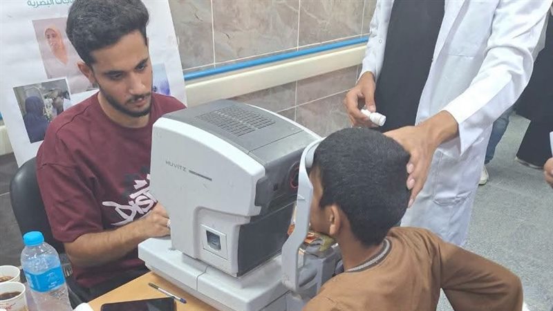 جانب من القافلة الطبية