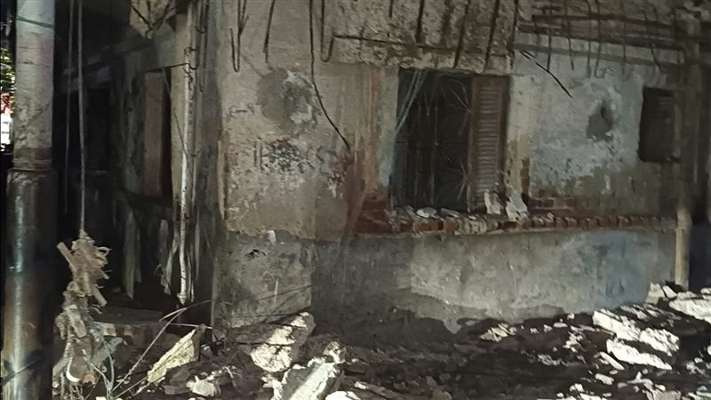 انهيار جزئي لعقار،