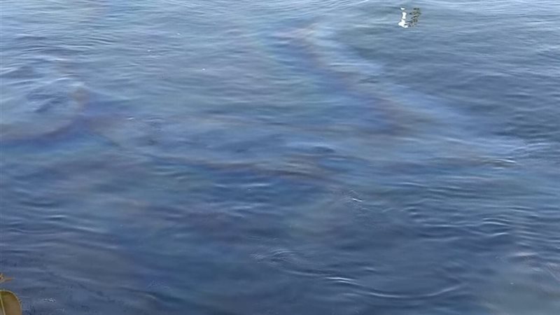 ظهور بقعة زيت بنهر