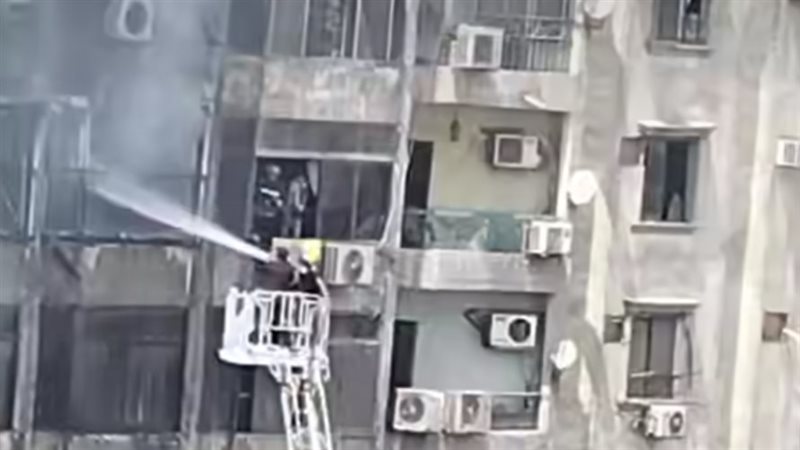 حريق شقة سكنية 