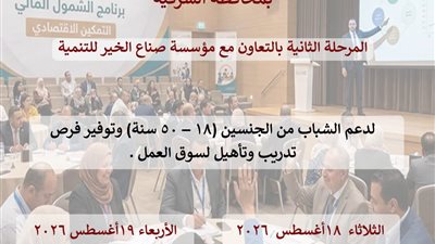  وحدة سكان الشرقية تدعو الشباب إلى ورشة عمل للتمكين الاقتصادي 