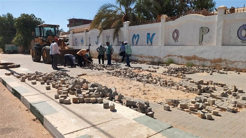 جانب من أعمال الترميم،