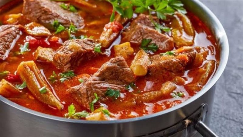 طريقة البامية باللحمة