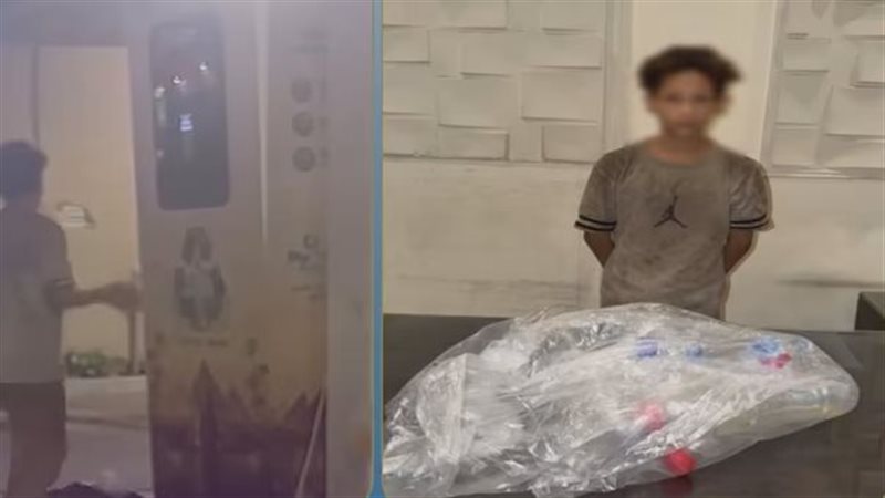 سرقة عبوات بلاستيكية،
