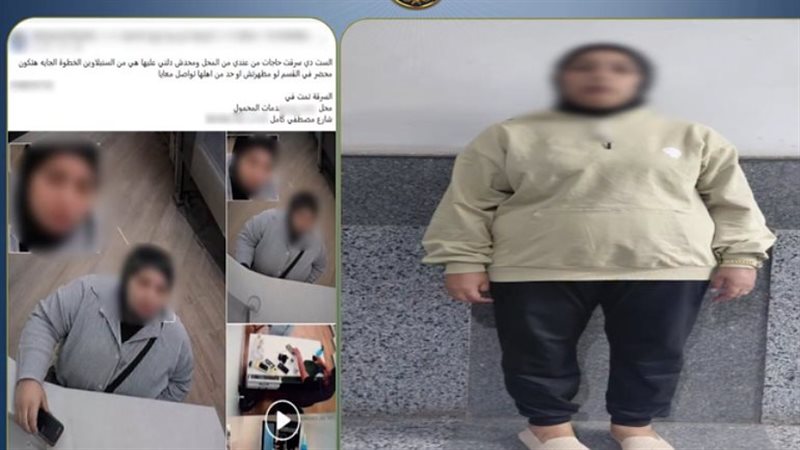ضبط سيدة سرقت سماعة