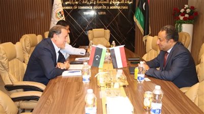 التمثيل التجاري يبحث مع غرفة تجارة طرابلس تعزيز التعاون بين مصر وليبيا