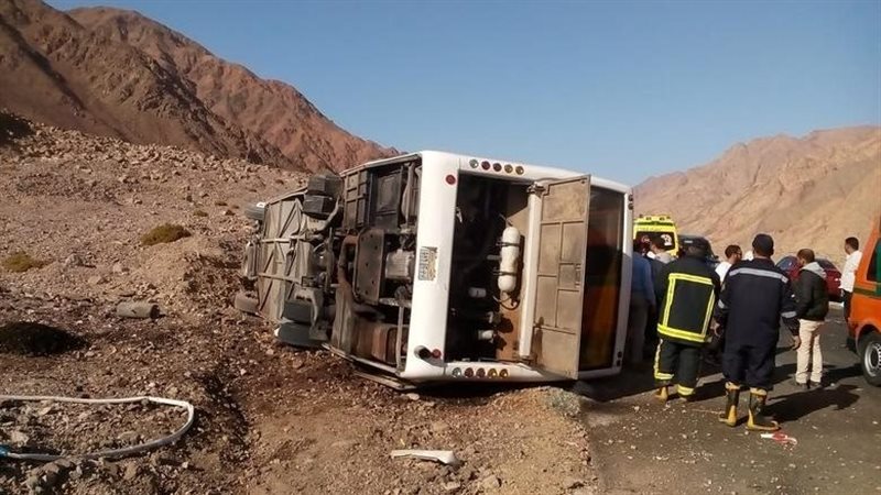 حادث انقلاب أتوبيس