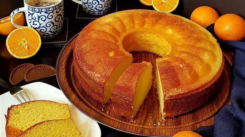 كيكة البرتقال الهشة