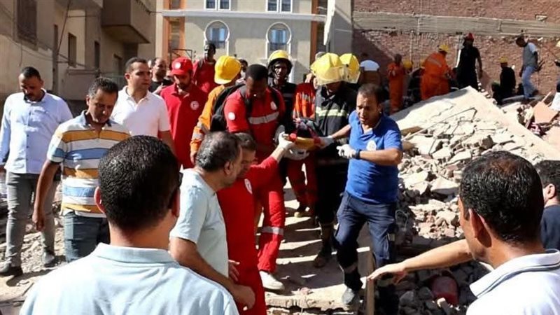 انهيار عقار في المنيا