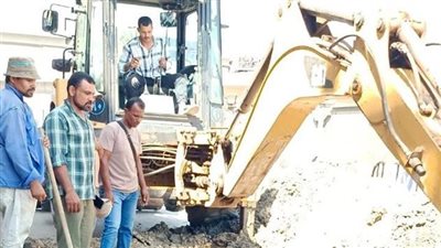 مياه الشرقية: إصلاح خط طرد الصرف الصحي بمحطة كفر أبو حسين بالزقازيق 