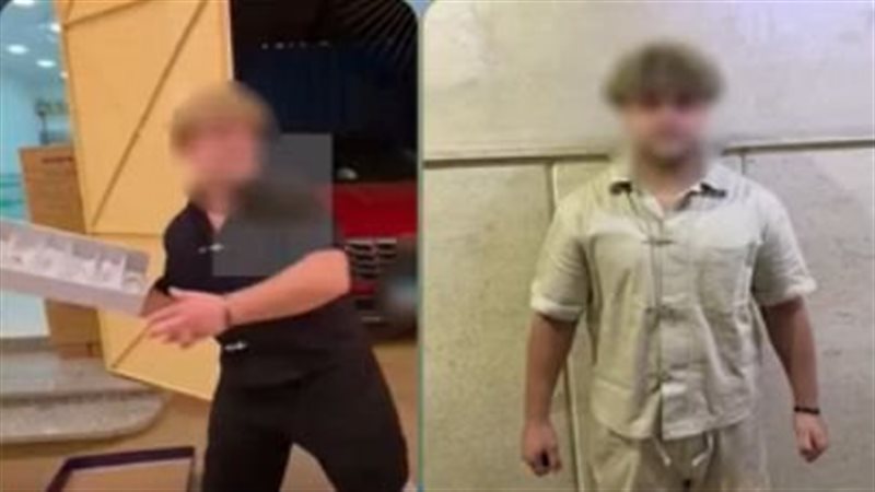 ضبط صاحب محل ألقى