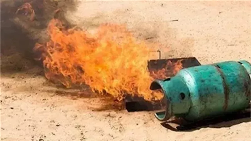 انفجار أسطوانة غاز