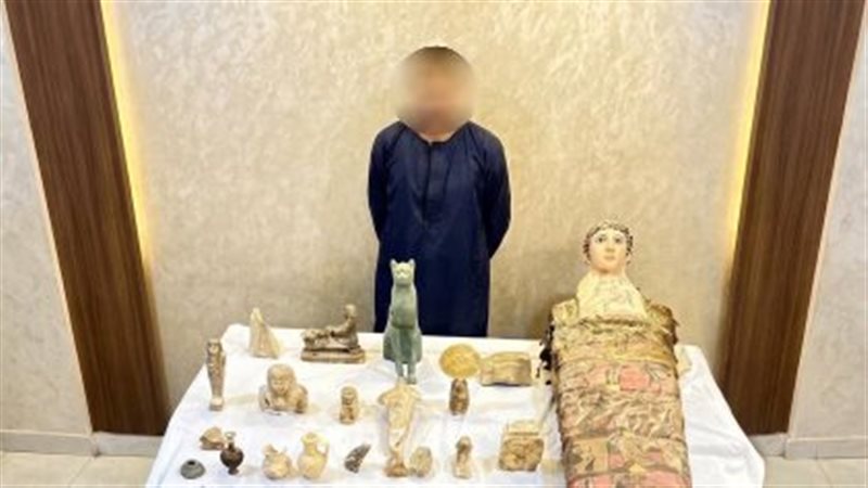 ضبط 151 قطعة أثرية