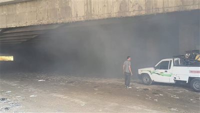 إزالة تراكمات ومخلفات قمامة بنفق المنشية بالجيزة (صور) 