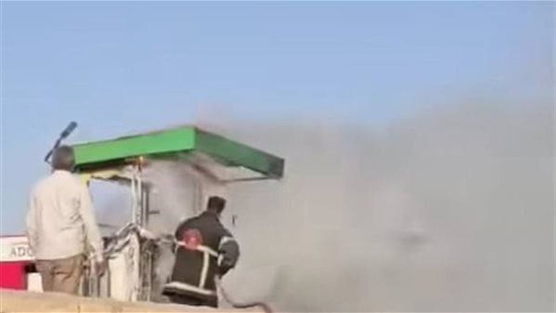 حريق ماكينة صراف