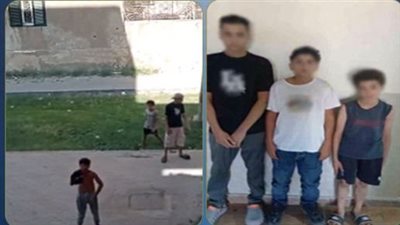 حجارة وشتائم، ضبط 3 طلاب تعدوا على سيدة وأتلفوا شرفة منزلها بأكتوبر (فيديو)