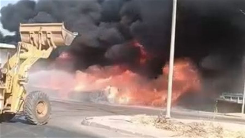 حريق في مواسير الصرف