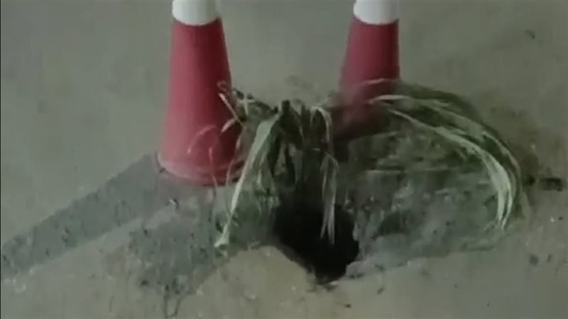 هبوط أرضي مفاجئ على