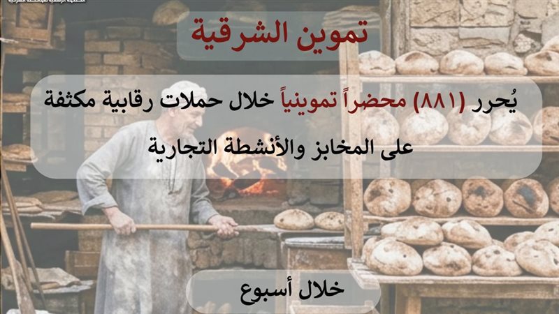 تموين الشرقية يحرر٨٨١محضرًا