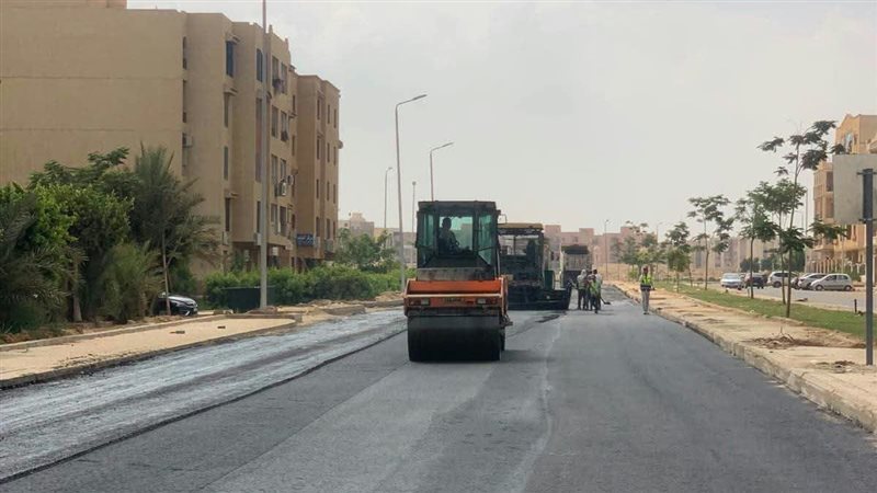 جانب من أعمال الرصف