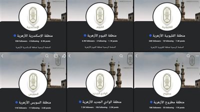  توثيق «الصفحات الرسمية للمناطق الأزهرية» على مواقع التواصل الاجتماعي  