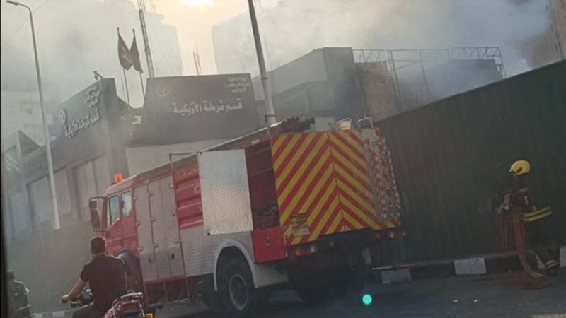 حريق قسم الازبكية