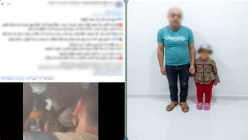 طفلة مصابة داخل سيارة