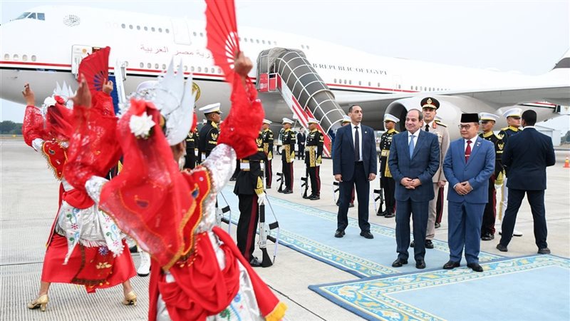 استقبال الرئيس السيسي