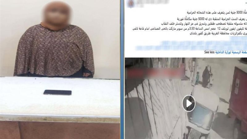 ضبط سيدة سرقت هاتف