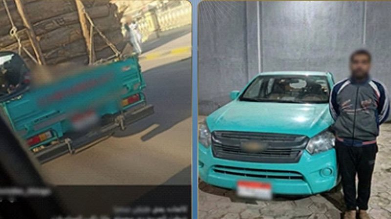 ضبط سائق نقل حمولة