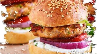 طريقة عمل برجر الدجاج بالخضراوات وخبز البرجر من مطبخ آسيا