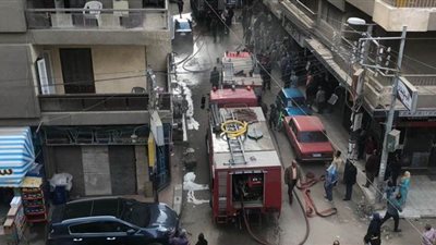 بسبب التكييف.. حريق يلتهم شقة سكنية بطنطا