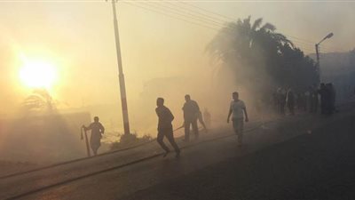 حريق يلتهم 5 منازل و3 أحواش في المنشاة بسوهاج