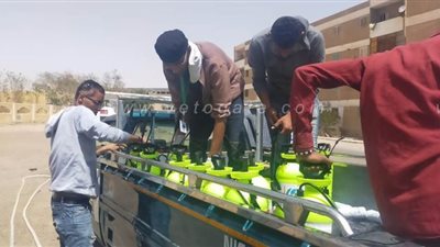 استمرار حملات الرش والتطهير بقريتي النصر وأم الحويطات وسفاجا البلد