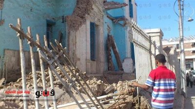 حظر التجوال ينقذ أهالي قنا من كارثة.. انهيار قصر مكرم عبيد بميدان المديرية
