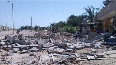 إزالة ٥ منازل لتوسعة طريق الجبيل بطور سيناء