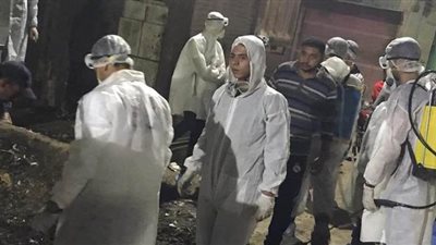 تعقيم شوارع مغاغة لمنع انتشار فيروس كورونا في المنيا | صور