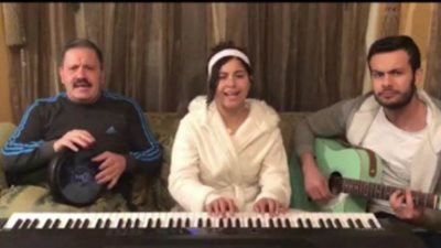 إدوارد يكافح كورونا مع أولاده في المنزل بأغنية 