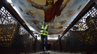 حملة للشباب والرياضة لتعقيم مساجد وكنائس شبرا الخيمة | صور