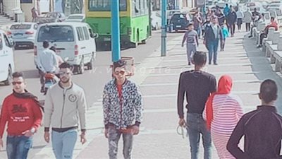 مواطنو الإسكندرية يحتلون طريق كورنيش البحر رغم كورونا | صور