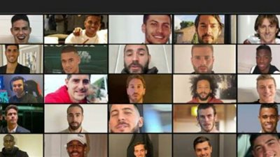 زيدان يتواصل مع لاعبي ريال مدريد عبر الفيديو