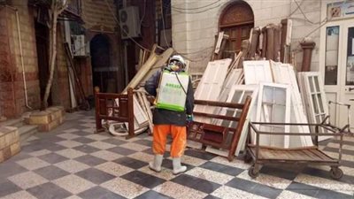 حملة لتعقيم وتطهير كنيسة الأنبا بيشوي بشرق بورسعيد l صور