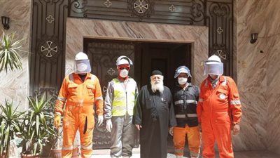 للمرة الثانية.. تعقيم كنيسة مارجرجس فى بورسعيد l صور