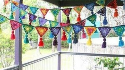 طريقة عمل زينة رمضان بخيوط الكروشية وبدون تكاليف | فيديو